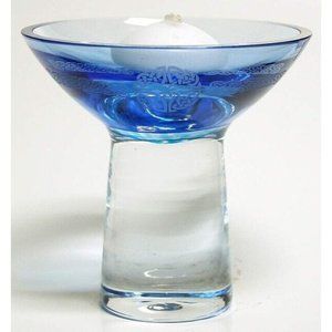 Rare Vintage Celtic Myths Collection by CAITHNESS Glass Candle Holder Scotland